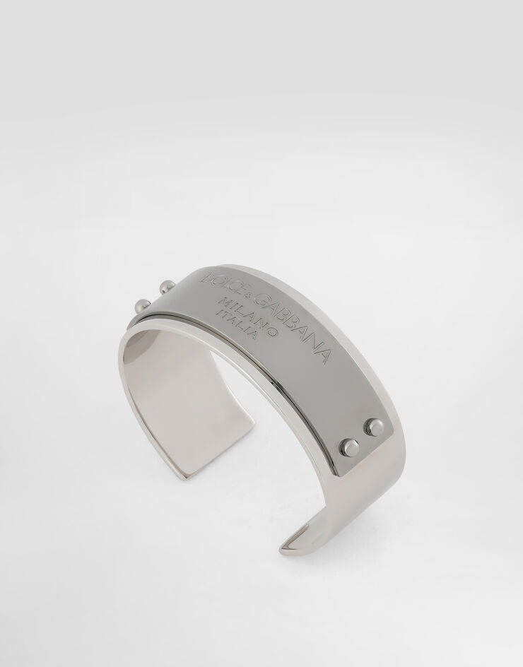 Dolce&Gabbana Pulsera rígida con logotipo Dolce&Gabbana Plateado WBP1T2W1111