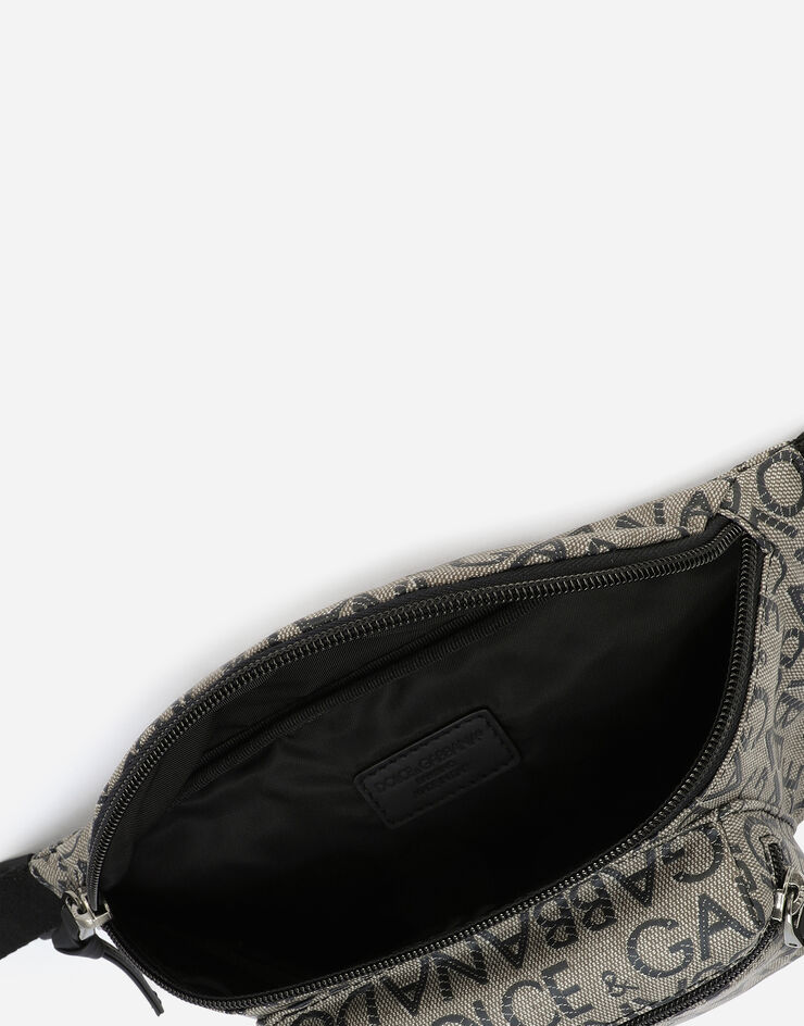 Dolce & Gabbana Riñonera de nailon revestido con estampado del logotipo Multicolor EM0103AJ705