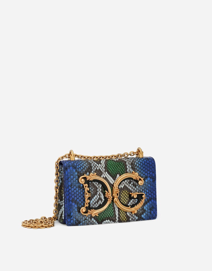 Dolce&Gabbana Sac d’épaule DG Girls moyen format Bleu BB6498A2Y54