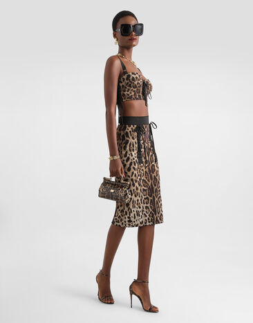 Dolce & Gabbana Leo-print fabric skirt Dolce & Gabbana Leo-print fabric skirt Print F4DC2TFSUBF