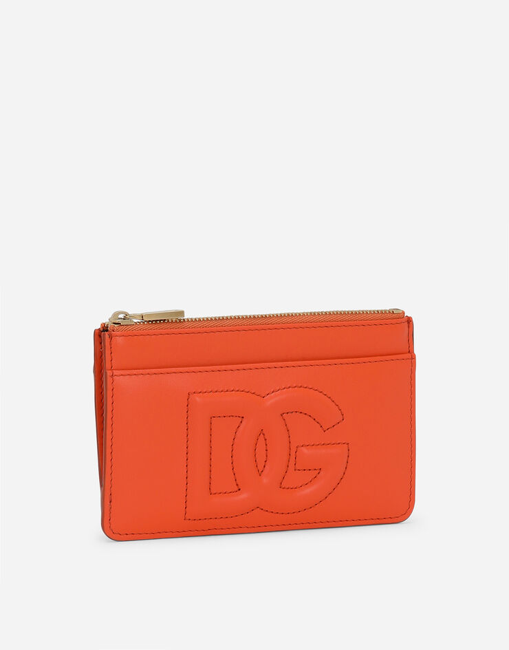 Dolce & Gabbana Medium DG Logo card holder Orange BI1261AG081