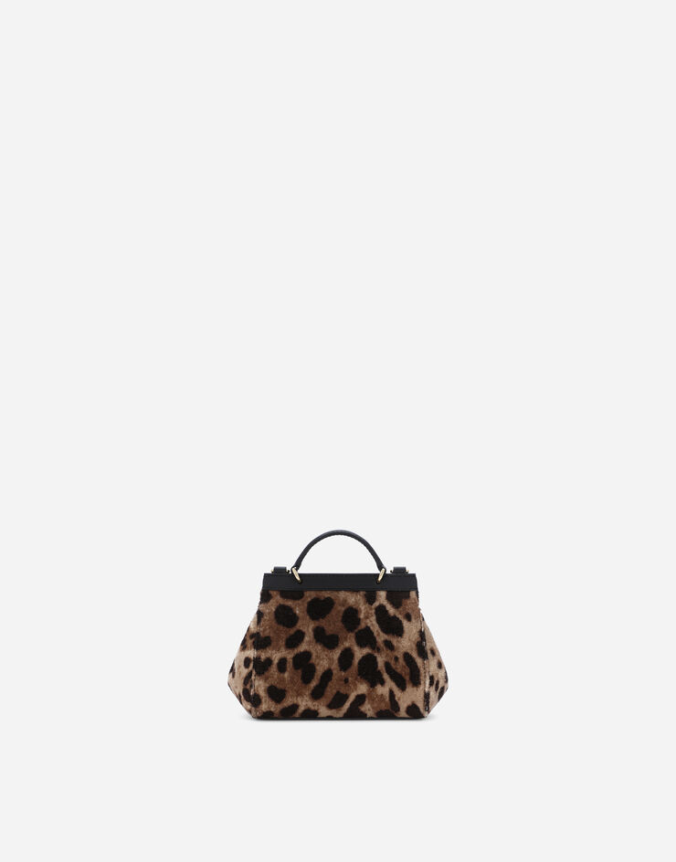 Dolce & Gabbana Sicily mini bag in leopard-print terrycloth Animal Print EB0003AM102