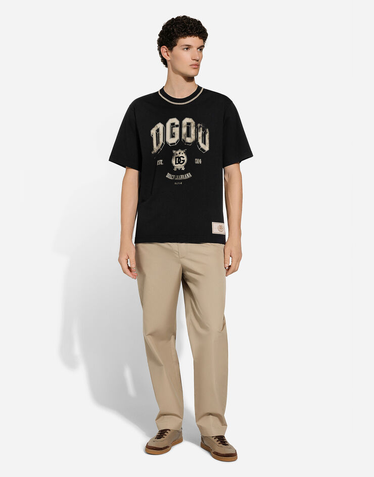 Dolce & Gabbana سروال بوبلين قطني بيج GV5ZHTFU5SW