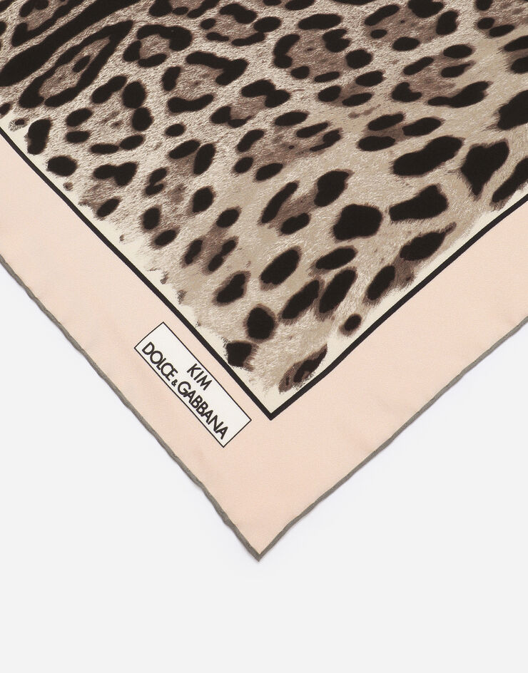 Dolce & Gabbana KIM DOLCE&GABBANA Leopard-print twill scarf (70 x 70) Animal Print FN092RGDBQC