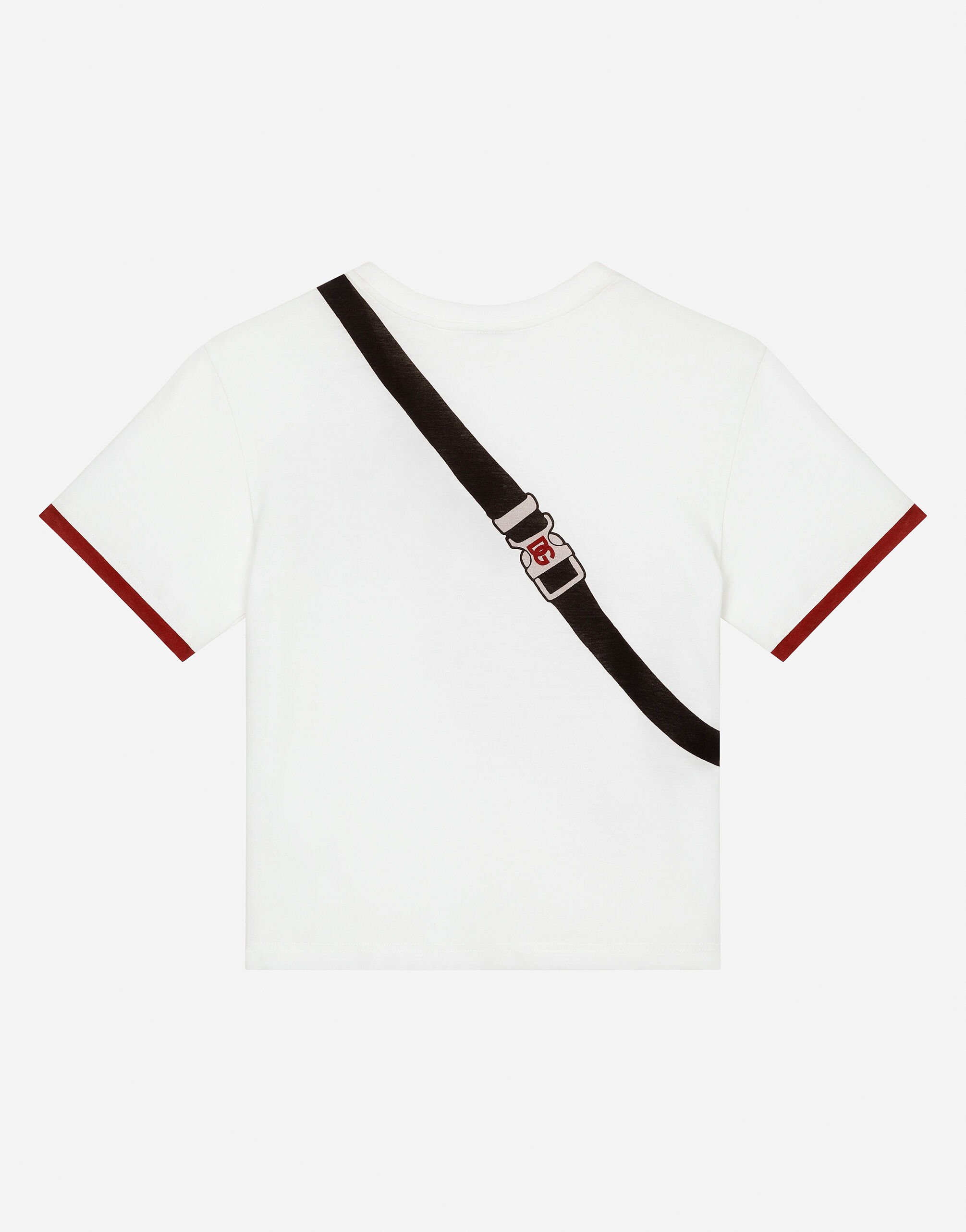 Jersey T-shirt with belt-bag print in White for Boys