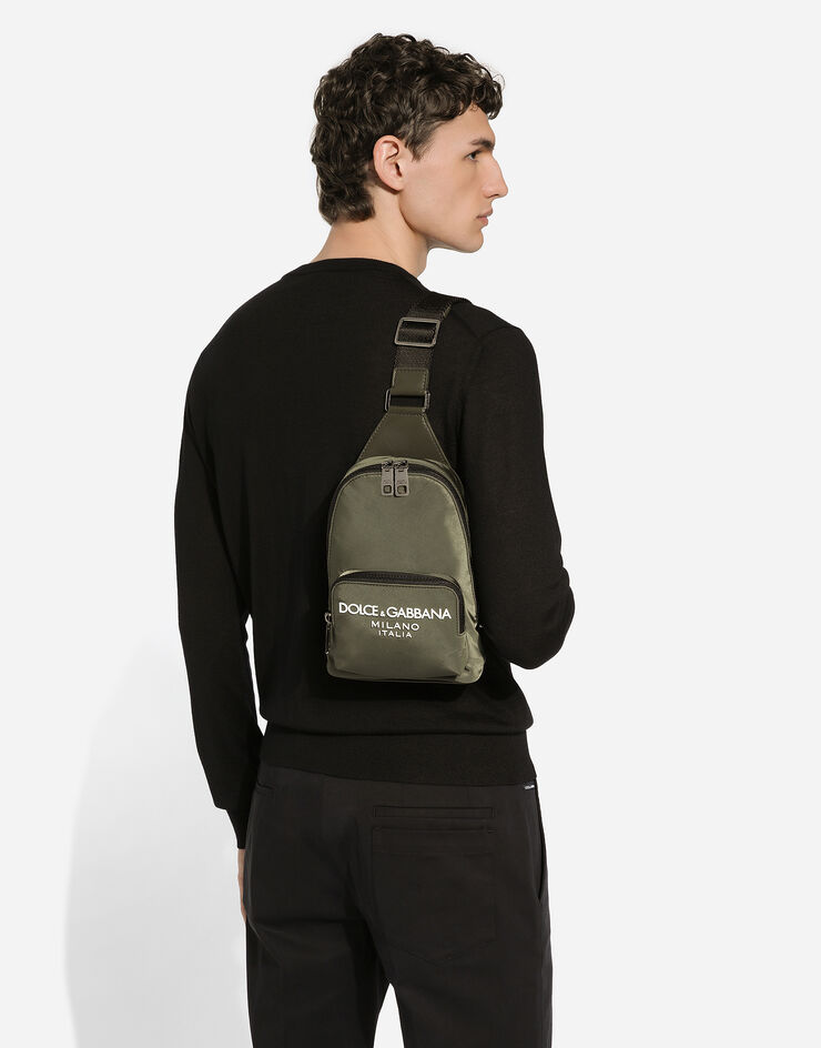 Dolce & Gabbana Nylon crossbody backpack Green BM2295AG182
