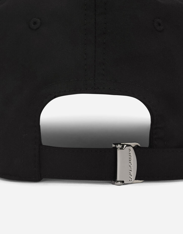 Dolce & Gabbana Бейсболка из хлопка с фирменной пластинкой черный GH590AGF421