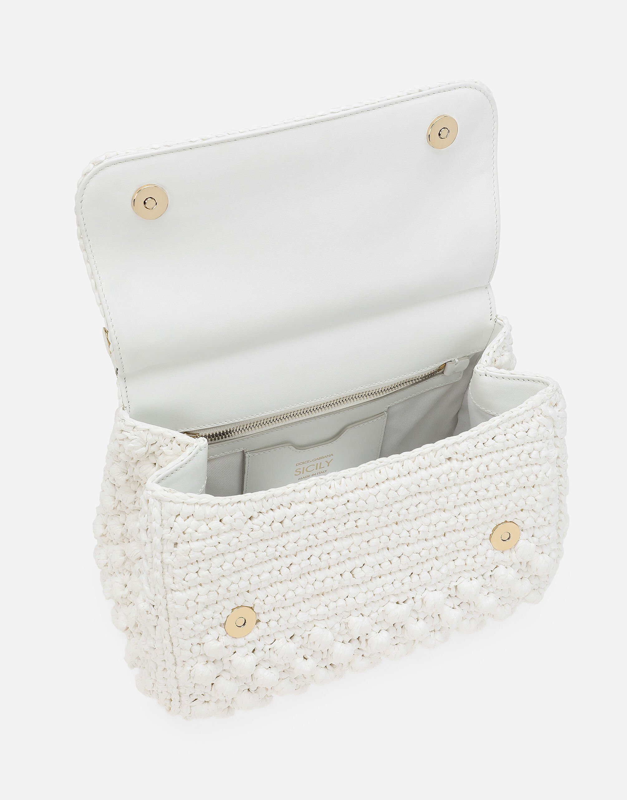 Bolso de mano Sicily grande en Blanco de Mujer Dolce Gabbana