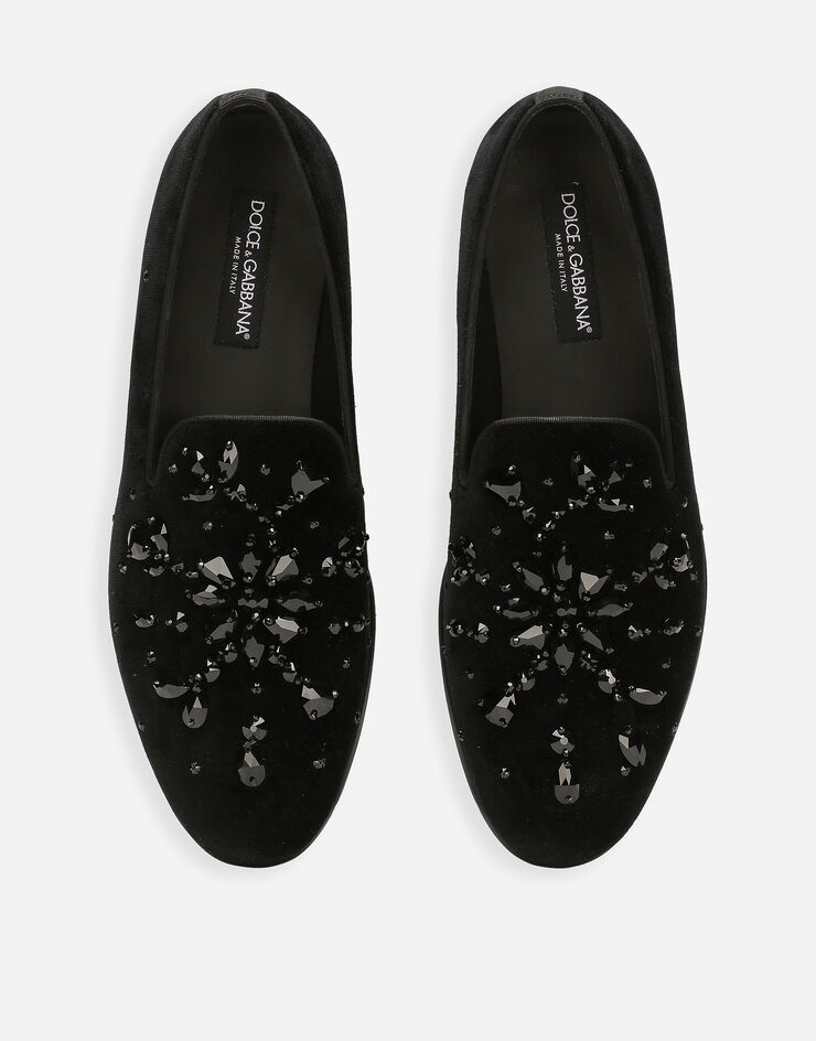 Dolce & Gabbana Velvet slippers Negro A50573AN890