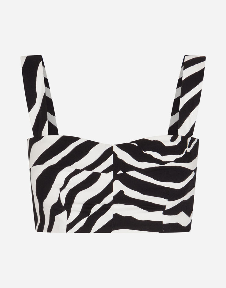 Dolce & Gabbana DRILL TOP WITH ZEBRA PRINT STAMPA ANIMALIER F74L3TFSFJ2