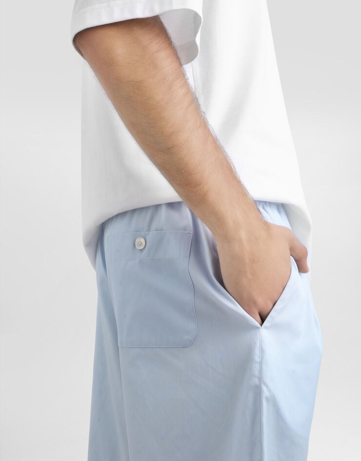 Dolce & Gabbana Logo-print vanity poplin bermuda shorts Multicolor GV37ATHS5T8