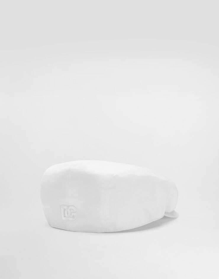 Dolce & Gabbana Gorra inglesa en gabardina de algodón Blanco GH587ZFUEFE