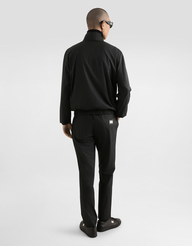 Dolce&Gabbana Light nylon jacket with branded tag Black G9AOFTGG731