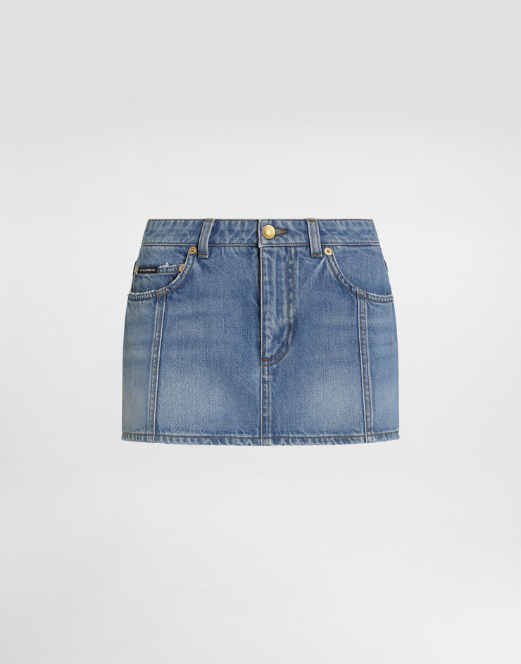 Dolce & Gabbana Denim miniskirt Multicolor F4DDYDG8PI1