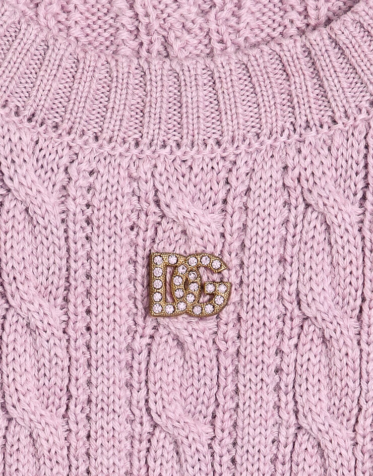 Dolce & Gabbana Jersey de lana con diseño de canalé trenzado Lila L5KWK5JDVDJ