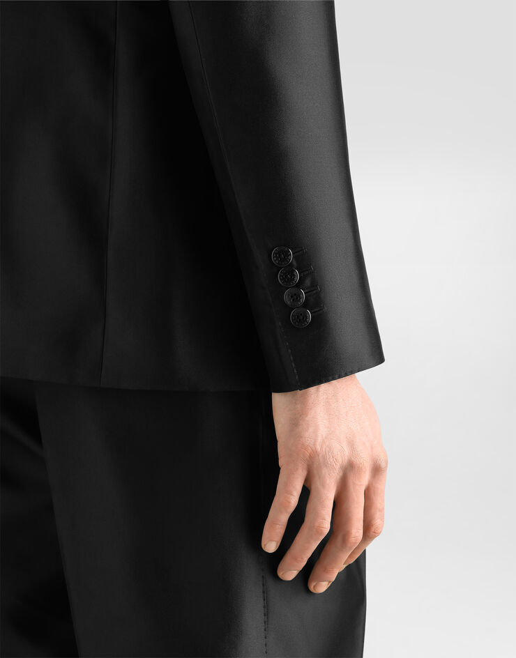 Dolce & Gabbana Sicilia light single-breasted mikado silk jacket Dolce & Gabbana Sicilia light single-breasted mikado silk jacket Black G2TV4TFU1L6