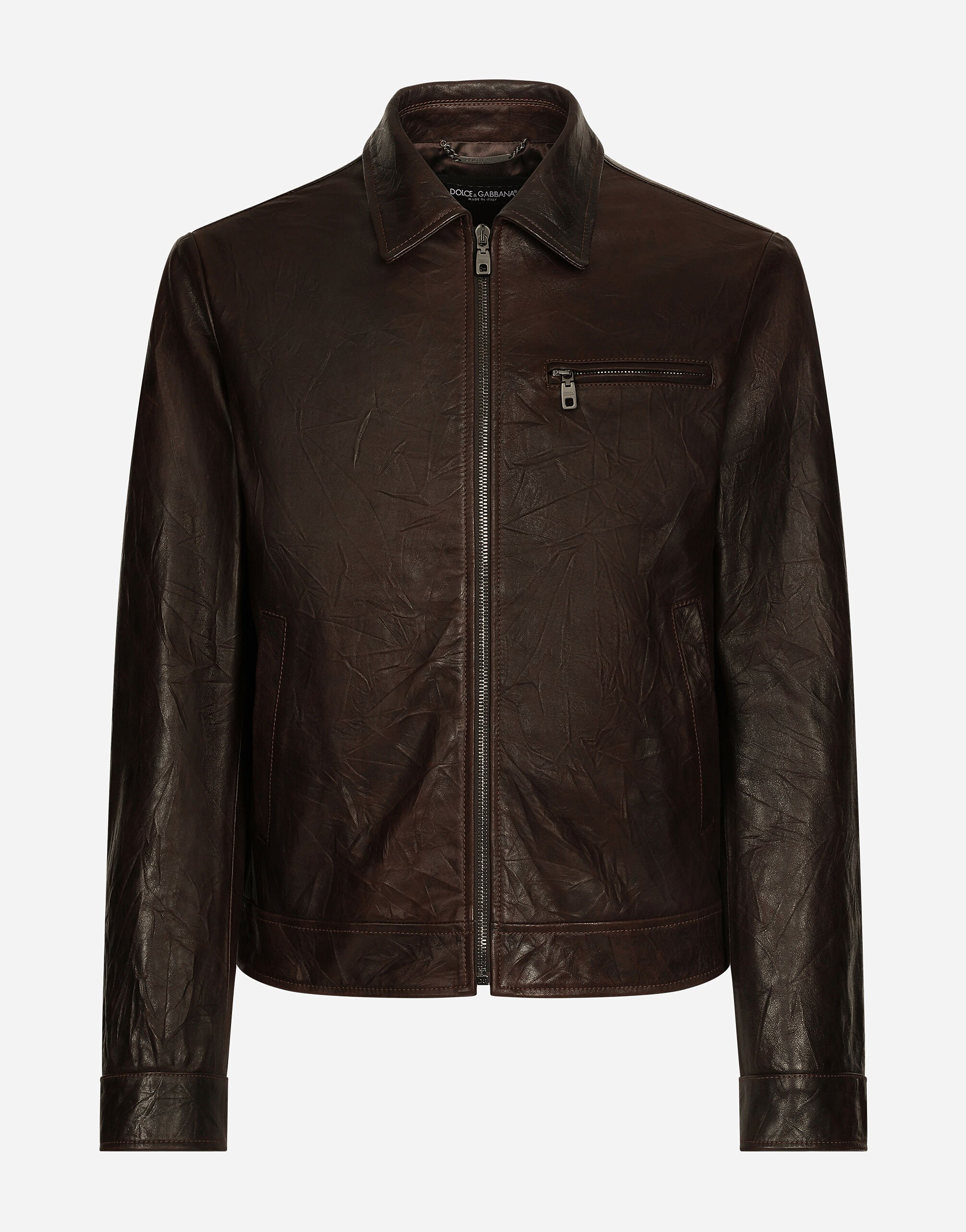 Blouson cuir dolce gabbana homme new arrivals