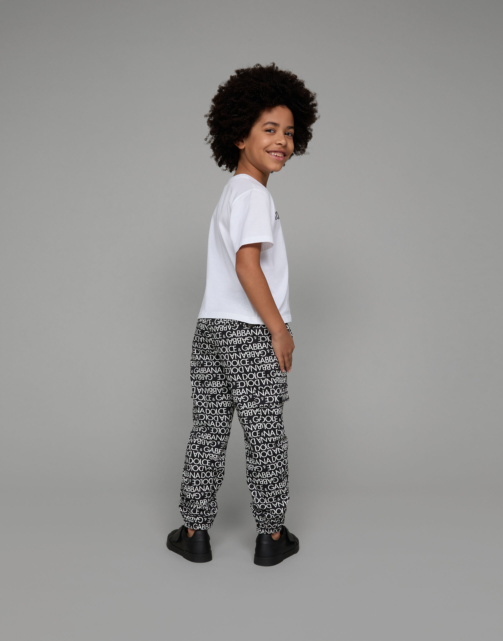 Dolce amp; Gabbana Kids bandana logo-print long-sleeve top - White