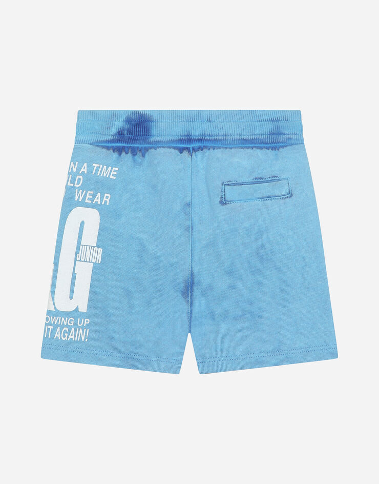 Dolce & Gabbana Jersey jogging shorts Azure L1JQS9G7L6O