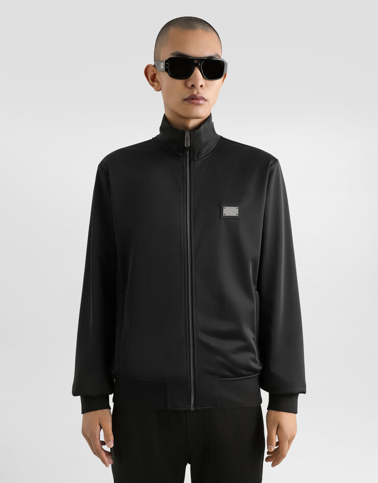 Dolce&Gabbana Light nylon jacket with branded tag Black G9AOFTGG731