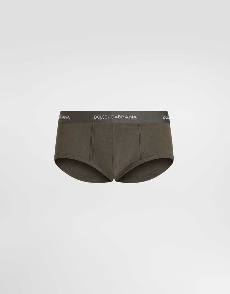 Dolce & Gabbana Ribbed cotton brando briefs Green M3C21JONN96