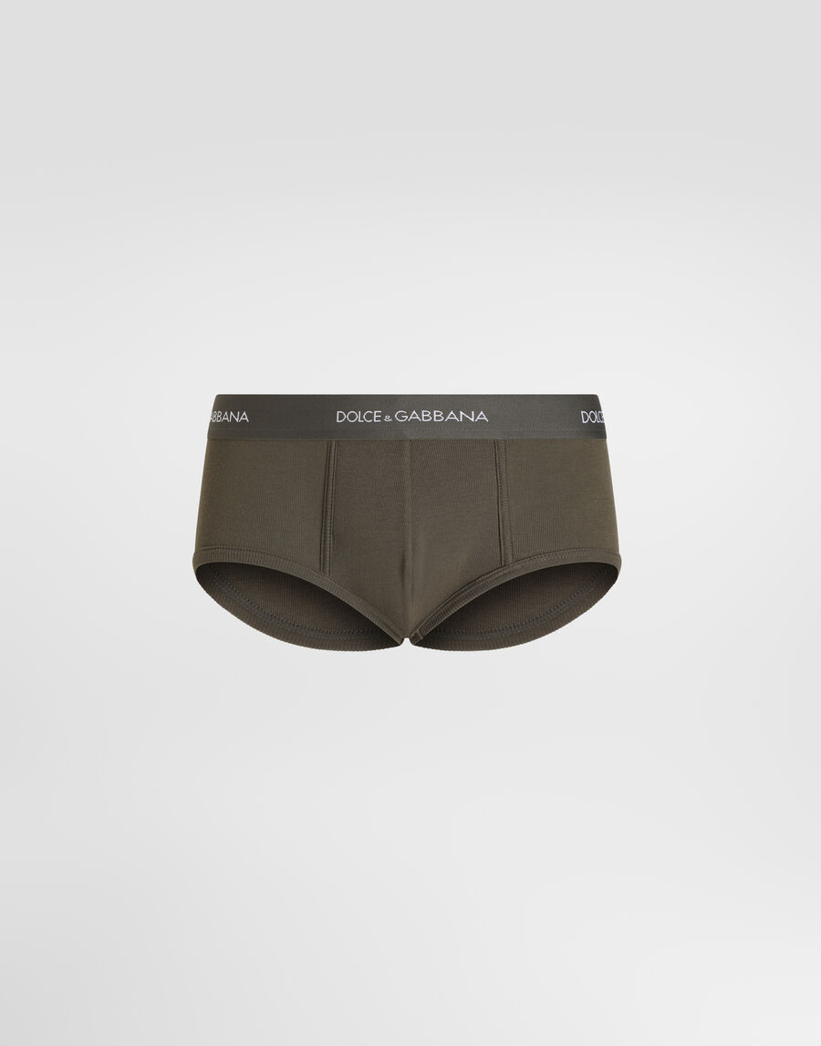Ribbed cotton brando briefs