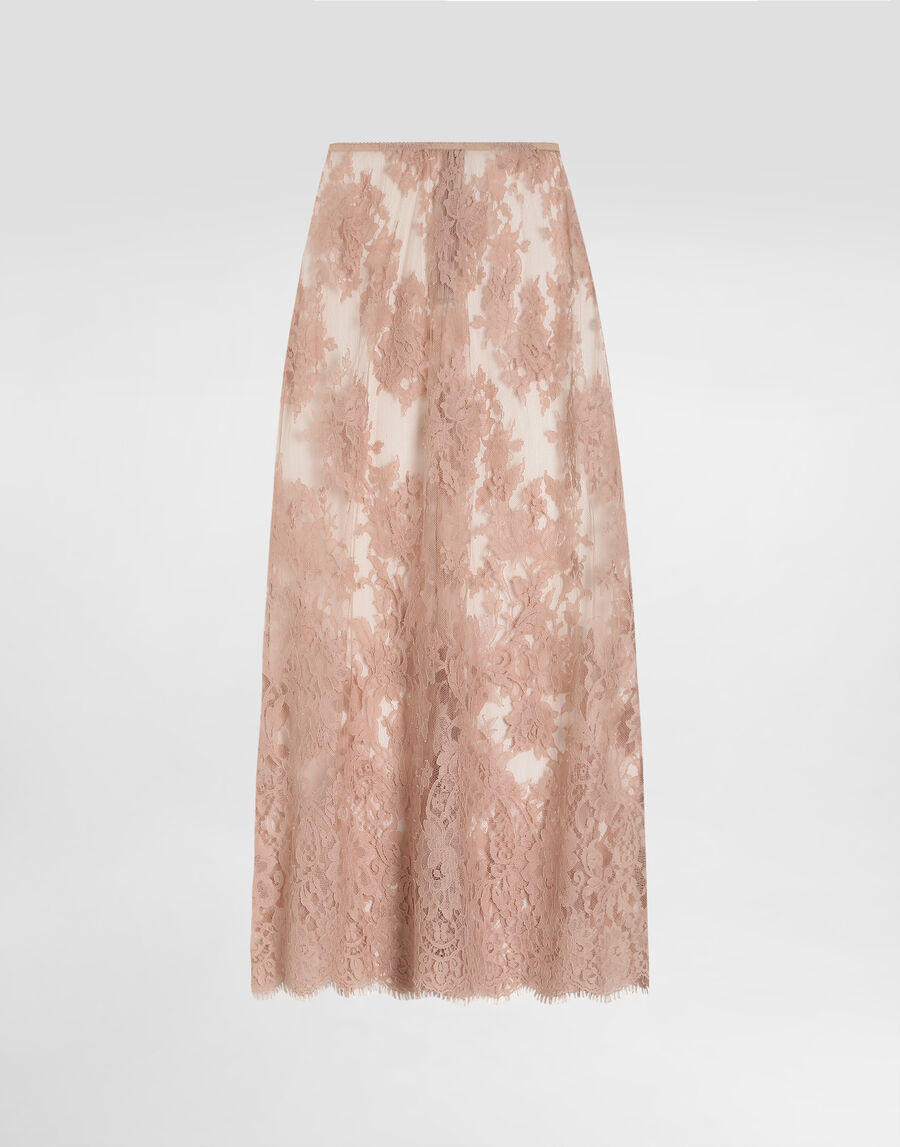 Chantilly lace midi skirt