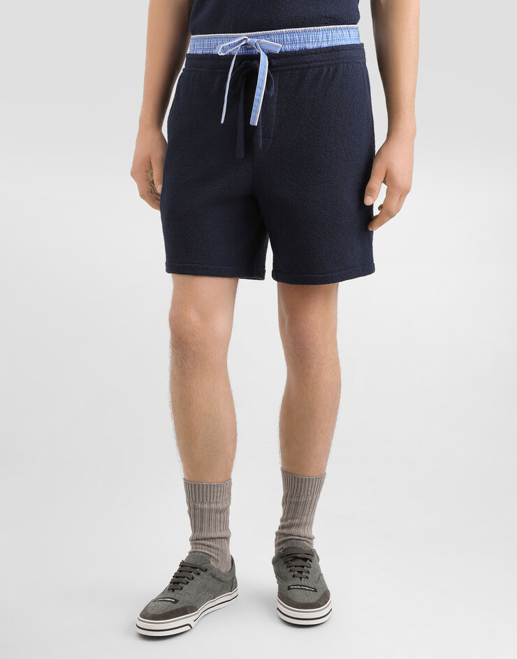 Dolce & Gabbana Smooth knit shorts Blue GXU31ZJGMGX