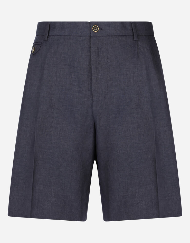 Dolce & Gabbana Linen shorts Blue GW0MATGG868