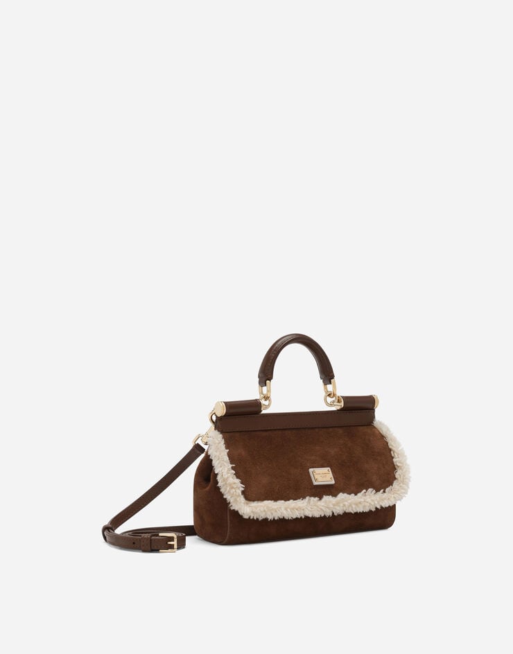 Dolce&Gabbana حقيبة يد Sicily صغيرة بني BB7116AN415