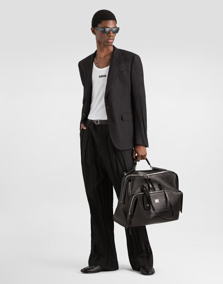 Dolce & Gabbana Sicilia light single-breasted cotton jacket Dolce & Gabbana Sicilia light single-breasted cotton jacket Black G2QS6THUMWE