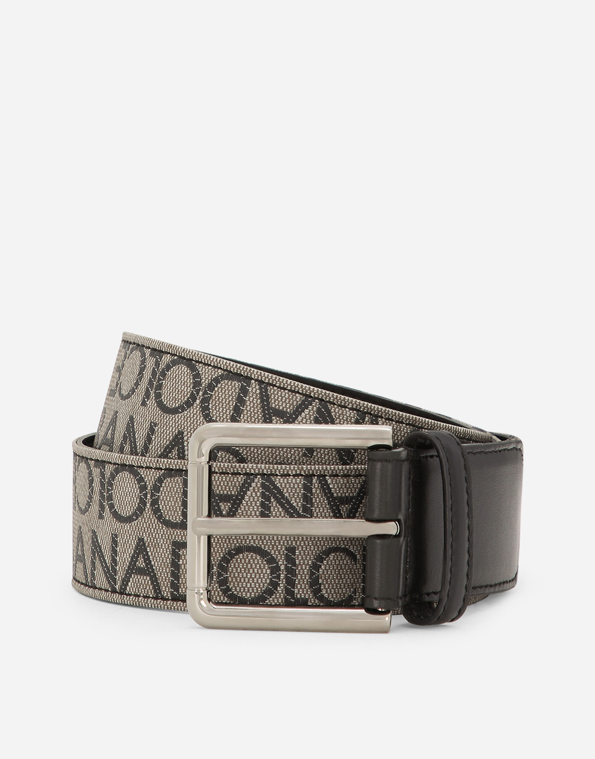 Dolce & Gabbana Calfskin and jacquard belt Brown BC4675AT489