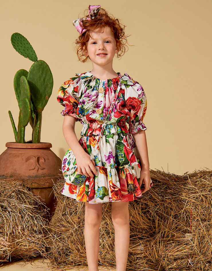 Dolce & Gabbana POPLIN SKIRT WITH FLORAL PRINT FLORAL PRINT L53I24HS5F9