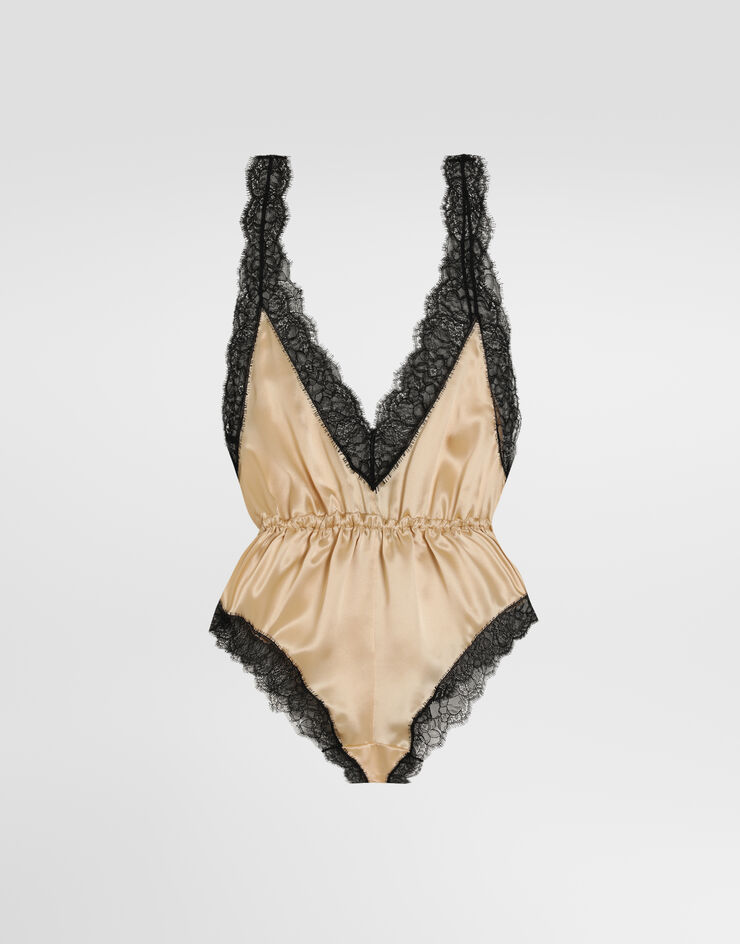 Dolce & Gabbana Satin and lace bodysuit Dolce & Gabbana Satin and lace bodysuit Beige O9A46TON0F7