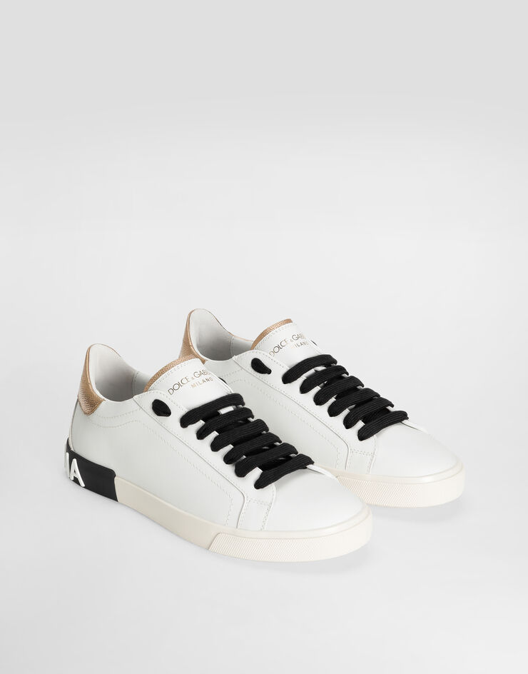 Dolce & Gabbana Portofino vintage calfskin sneakers White CK2203AM780