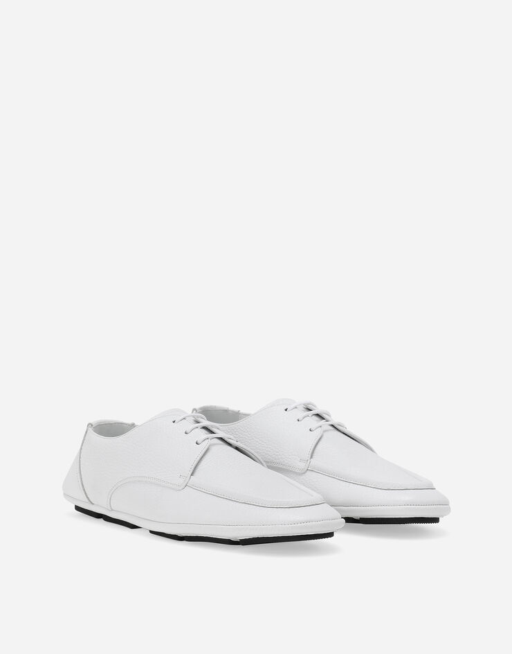 Dolce & Gabbana Derby aus Hirschleder Weiss A10822A8034