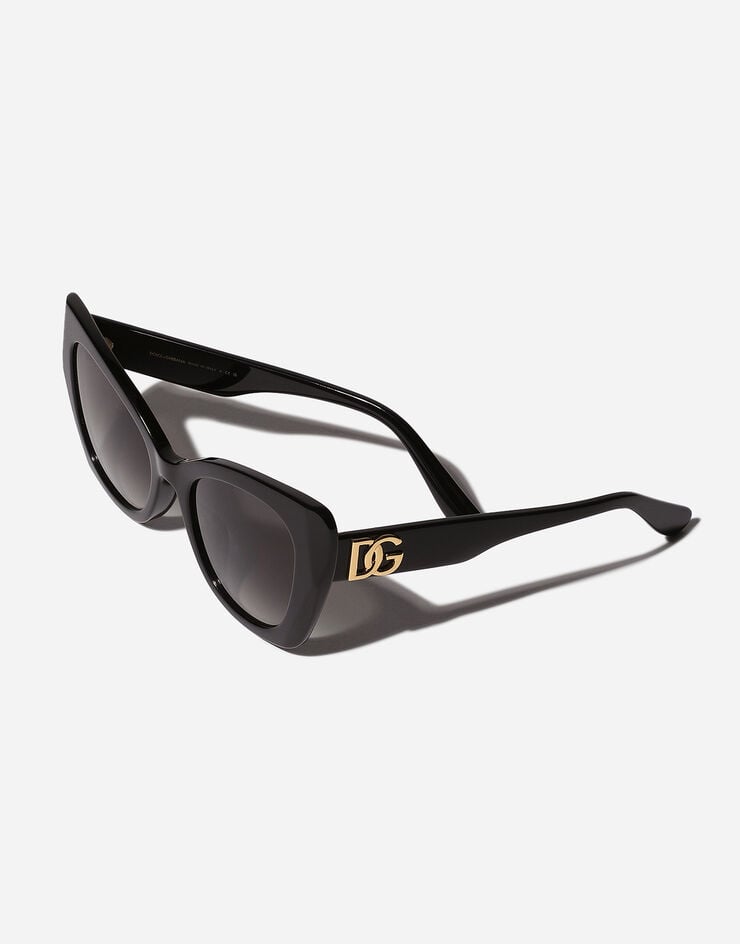 Dolce & Gabbana DG 크로스드 선글라스 블랙 VG440FVP18G