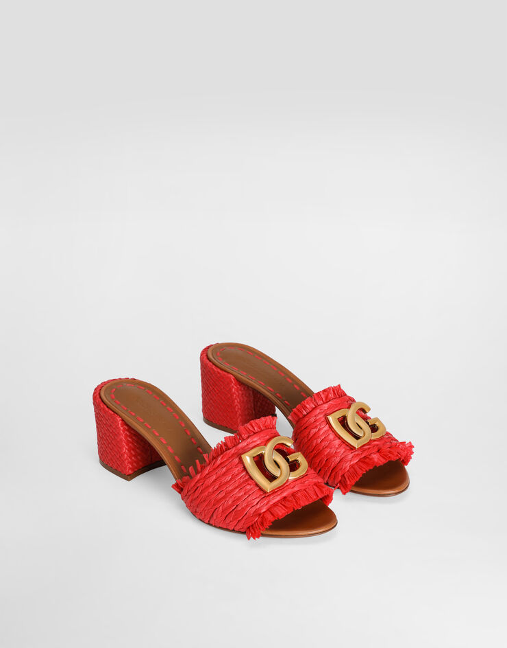 Dolce & Gabbana Raffia mules Multicolor CR2035AN217
