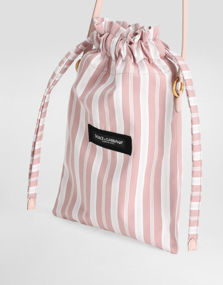 Dolce & Gabbana Sac Essenza en popeline à rayures Dolce & Gabbana Sac Essenza en popeline à rayures Multicolor BB7937A0578