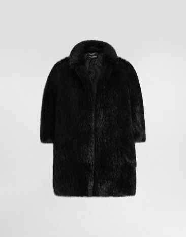 Dolce & Gabbana Faux fur jacket Beige F0W3STHUMVM