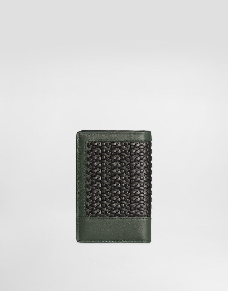 Dolce & Gabbana Eel skin card holder with laser weave Multicolor BP3323AN419