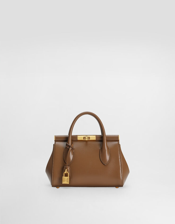 Dolce & Gabbana Day Mini Marlene 搓纹小牛皮手袋 棕 BB7744A3G19