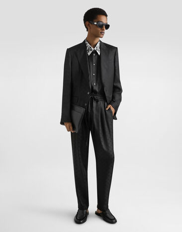 Dolce & Gabbana DG logo jacquard trousers Black GP12QTFJ1JY