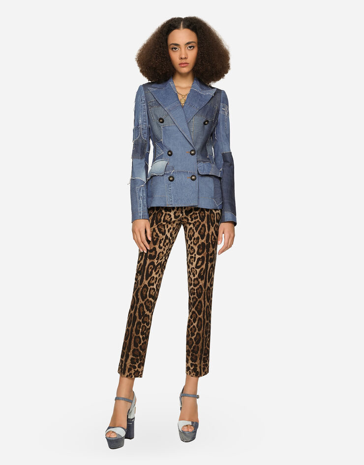 Dolce & Gabbana Low-rise floral drill pants ANIMAL PRINT FTATOTFSBAV
