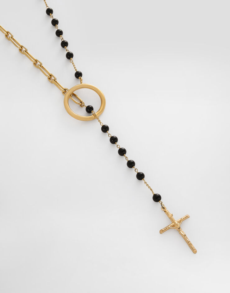Dolce & Gabbana Rosary necklace with chain detailing Gold WNN8S3W1111