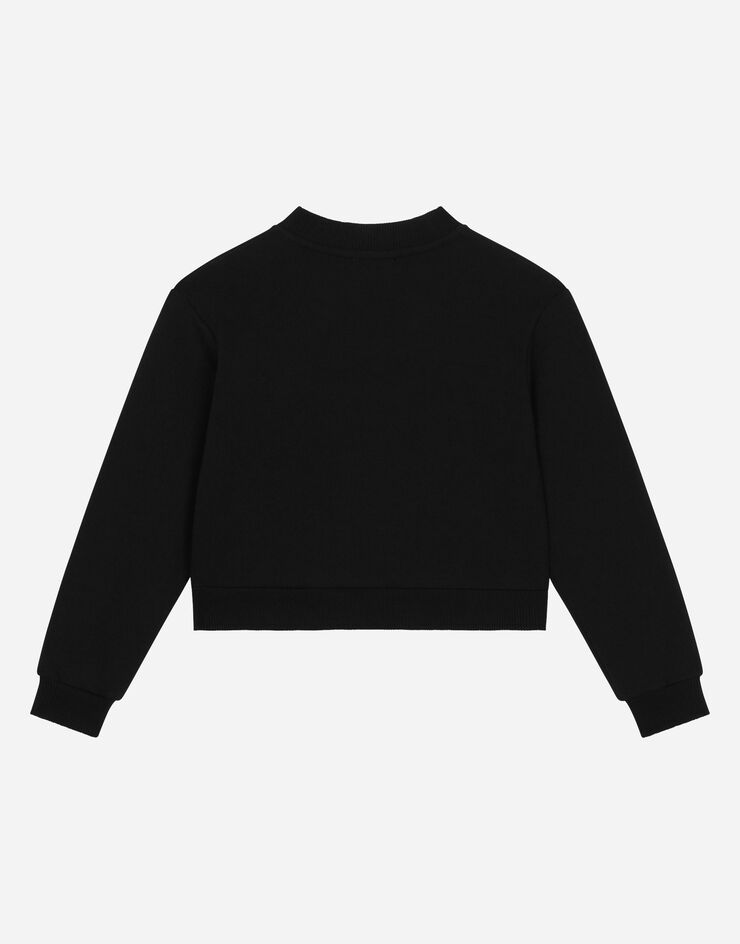 Dolce & Gabbana Jersey sweatshirt with Dolce&Gabbana logo Negro L5JW9NG7L1J