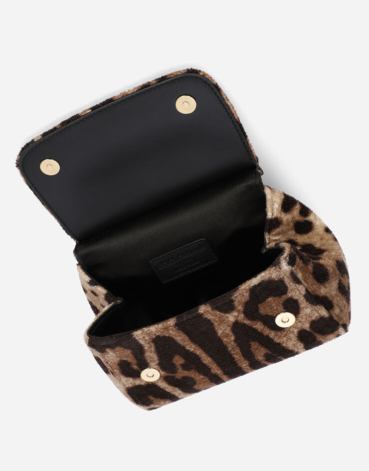 Dolce & Gabbana Sicily mini bag in leopard-print terrycloth Animal Print EB0003AM102