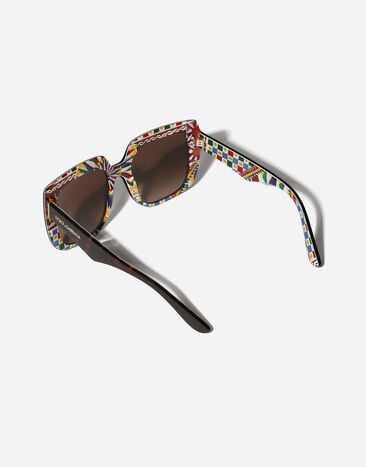 Dolce & Gabbana Солнцезащитные очки New Print Черный с леопардовым принтом VG4414VP713
