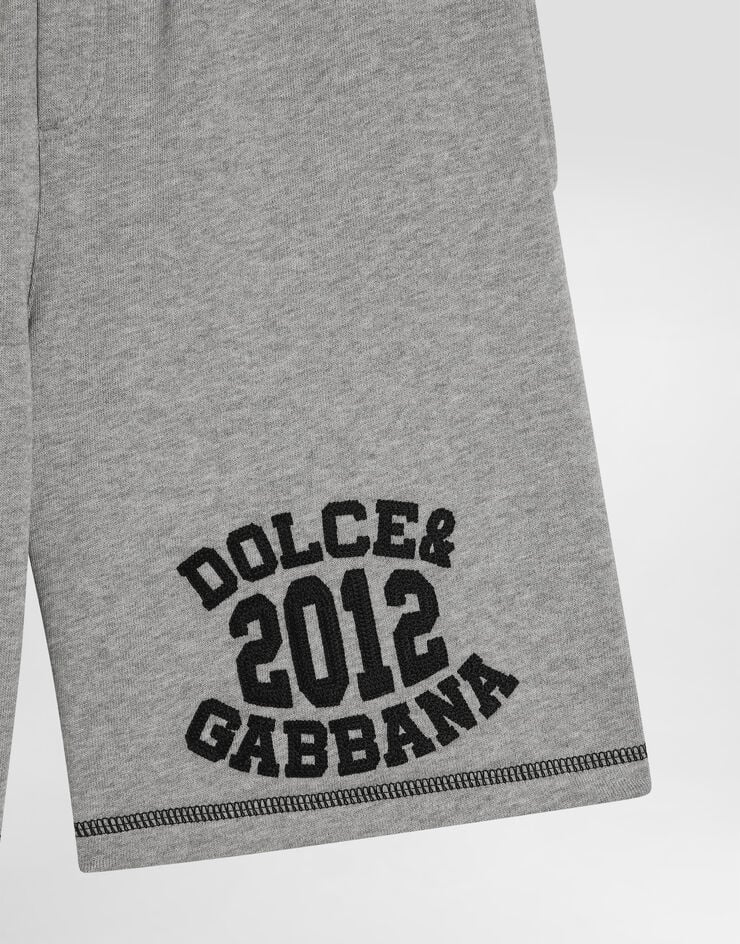 Dolce & Gabbana Dolce&Gabbana 刺绣抓绒百慕大短裤 灰 L4JQT1G7PBO