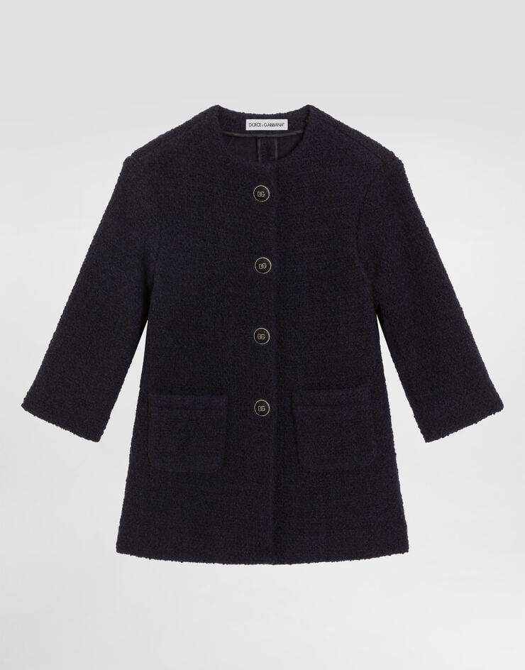 Dolce & Gabbana Bouclé coat Blue L54C61FUZDZ